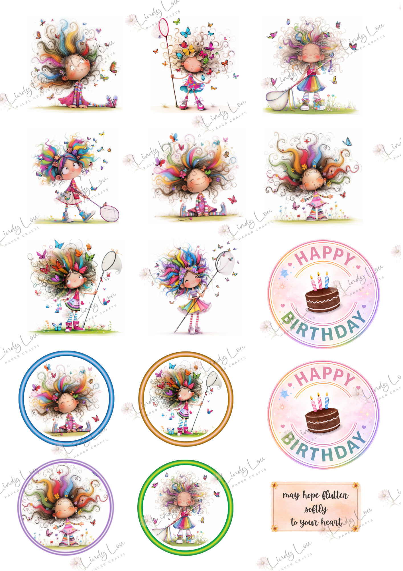 A6 Card Kit - Butterfly Kisses & Quirky Wishes