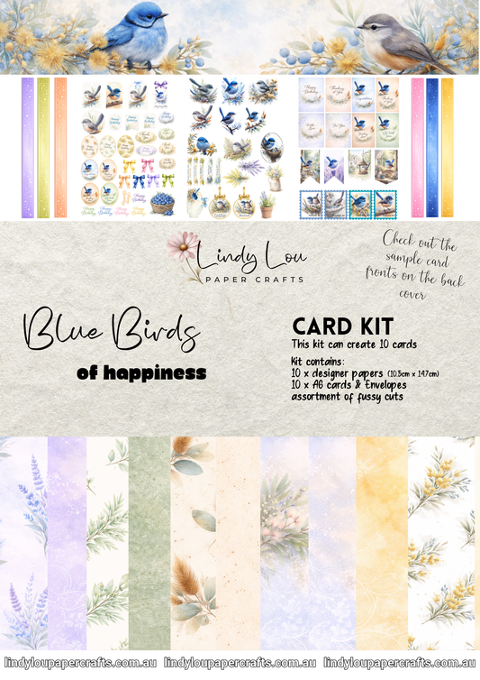 A6 Card Kit - Blue Birds of Happiness