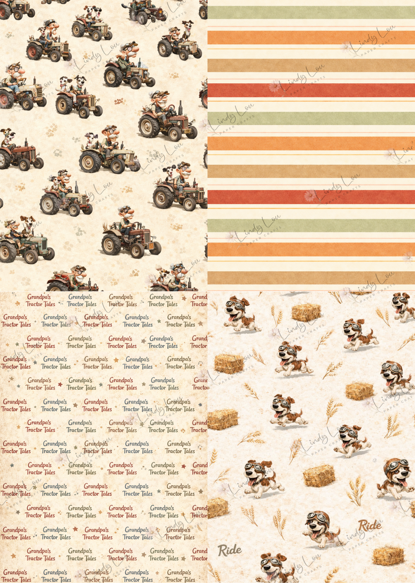 A6 Card Collection - Grandpa's Joy Ride & Tractor Tales