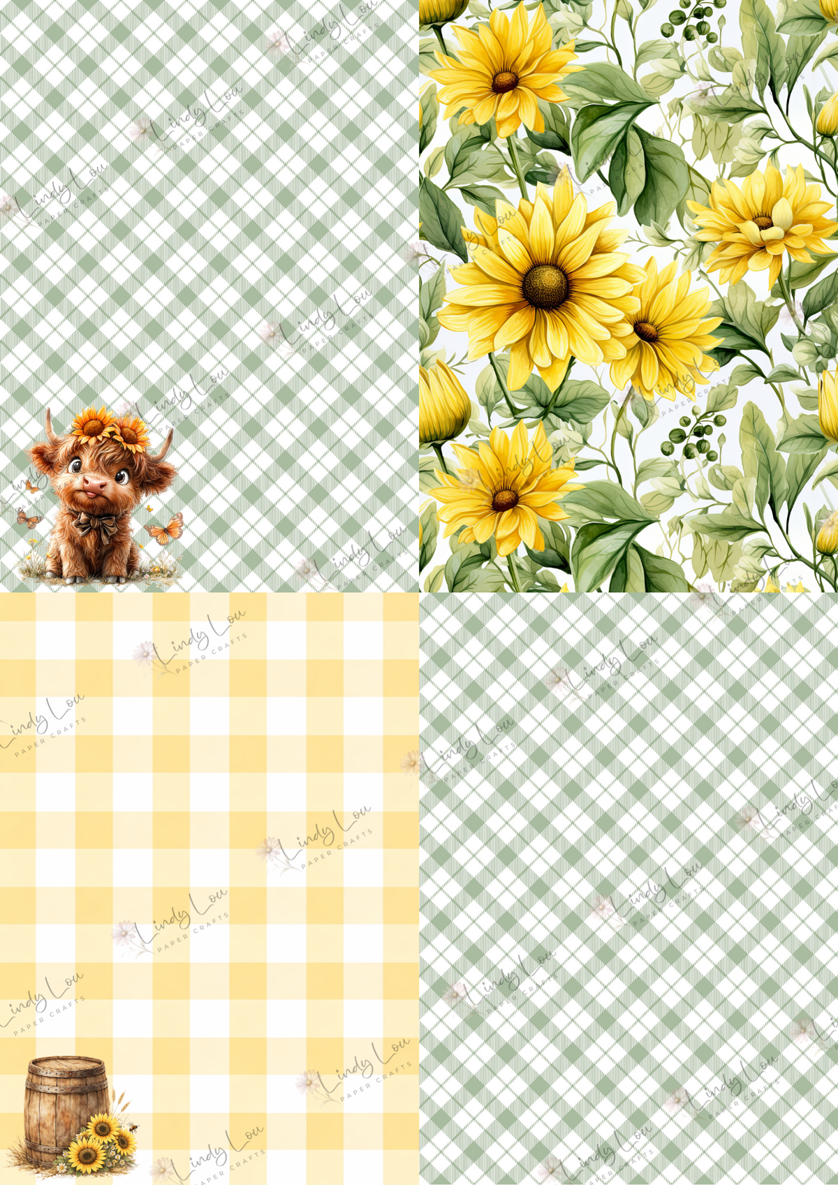 A6 Card Kit - Sunshine & Moo