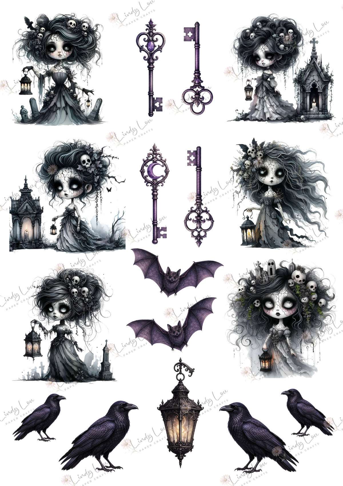 A6 Card Collection - Goth Girl Dreams