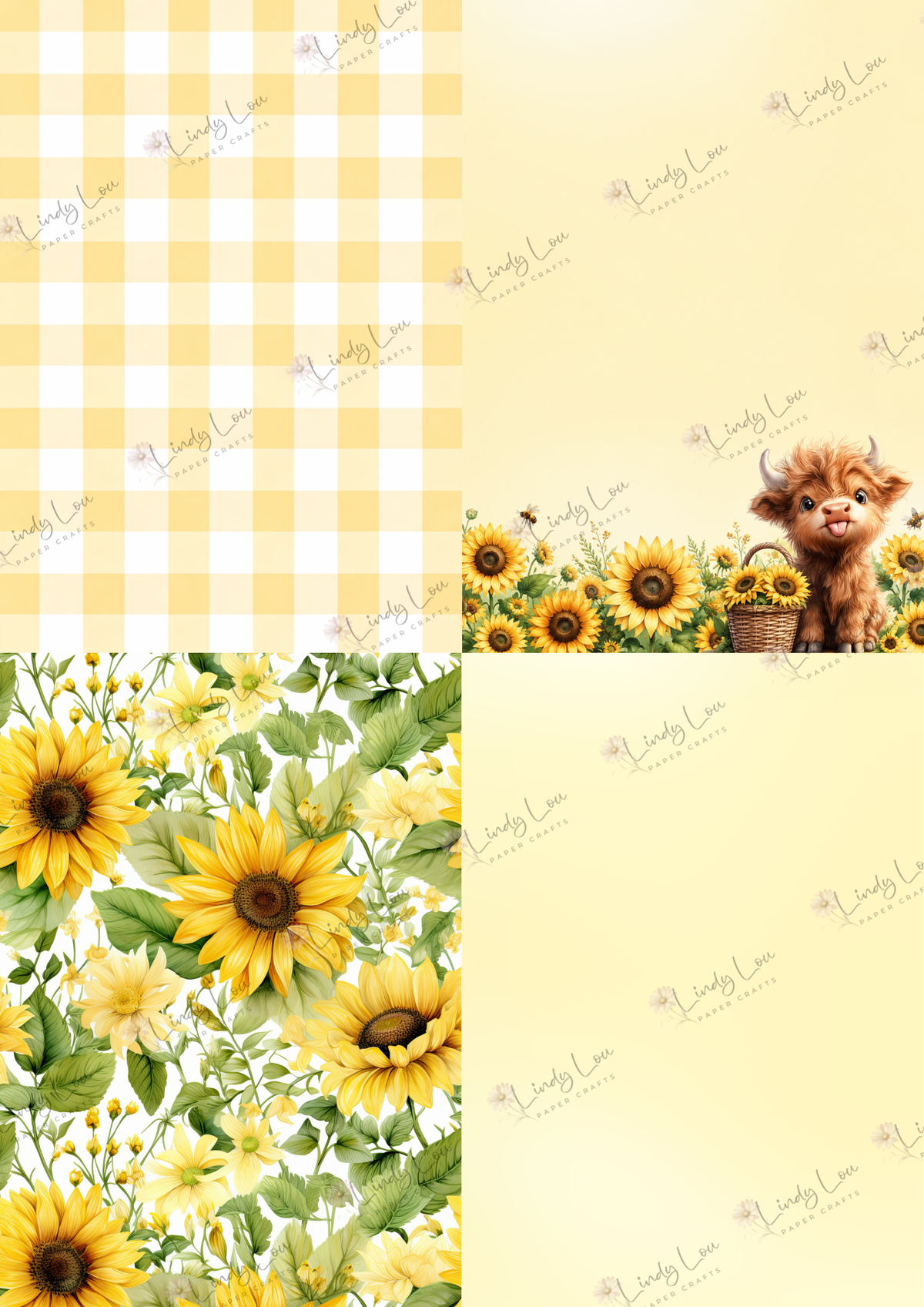 A6 Card Kit - Sunshine & Moo