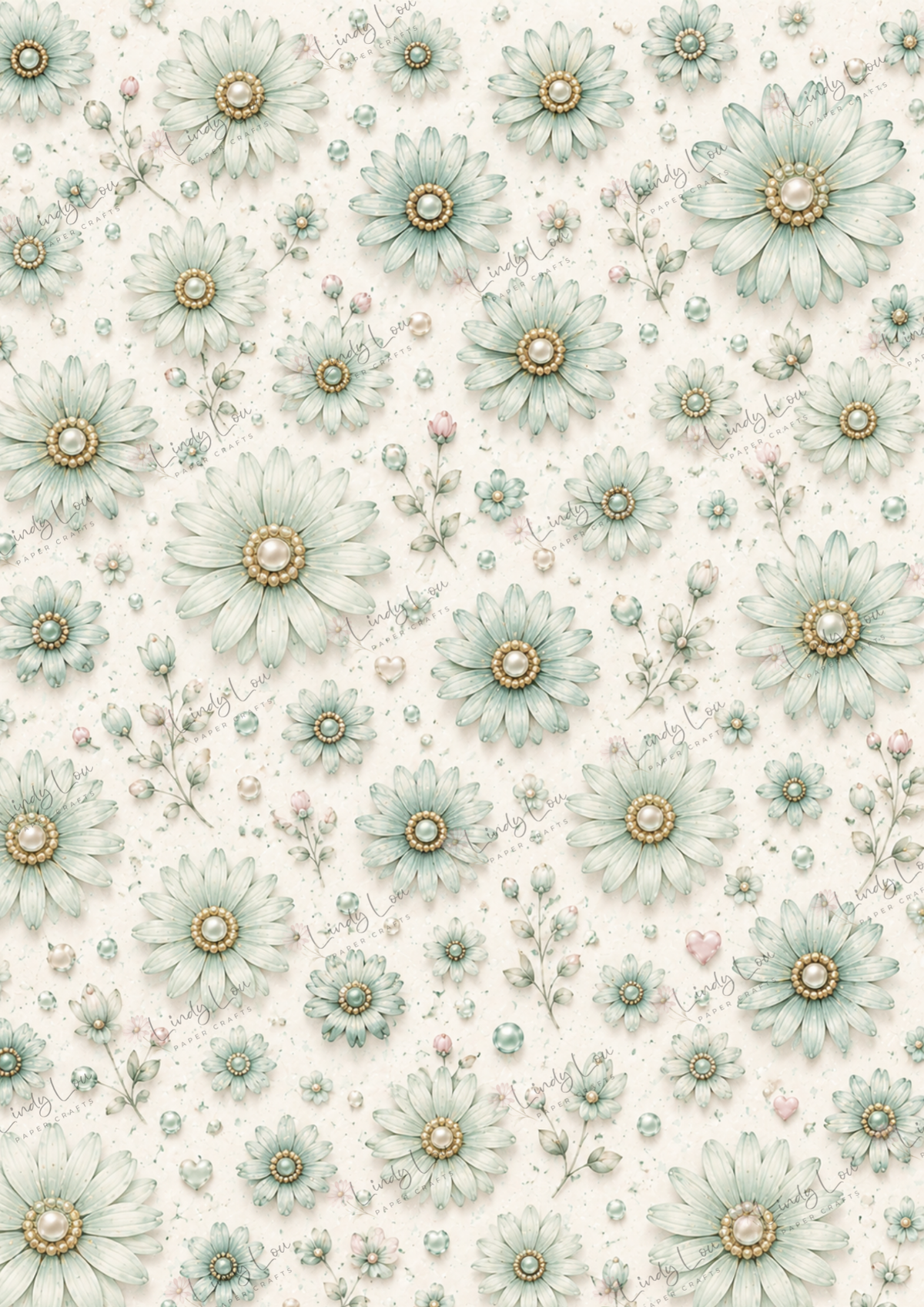 A4 Paper Pack - a Little bit of Pretty - Mint