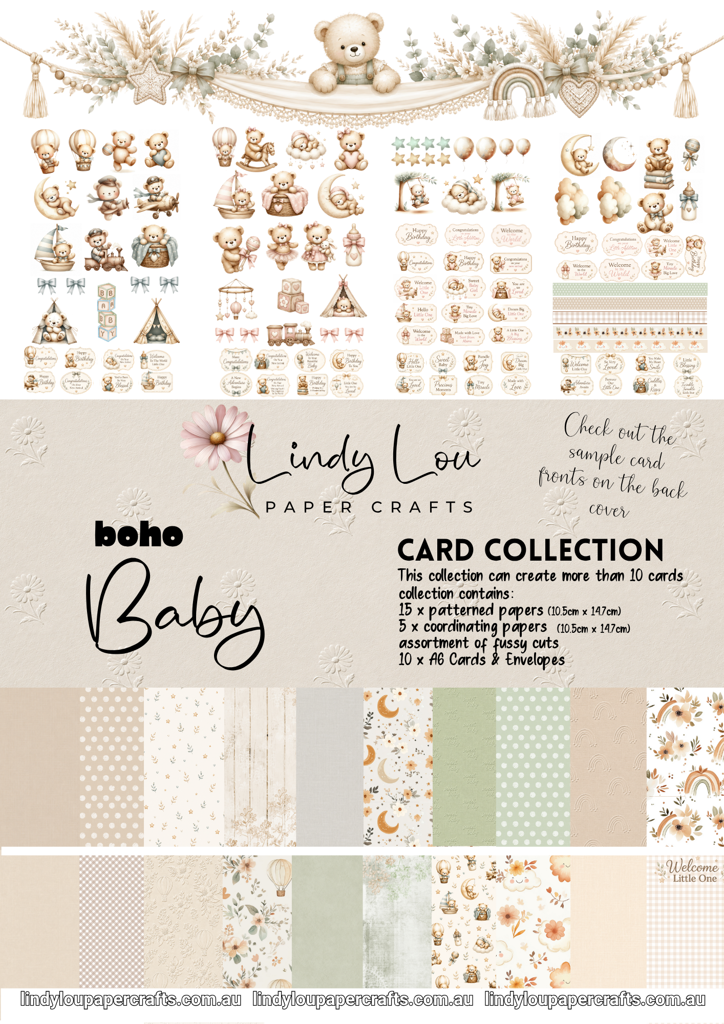 A6 Card Collection - Boho Baby
