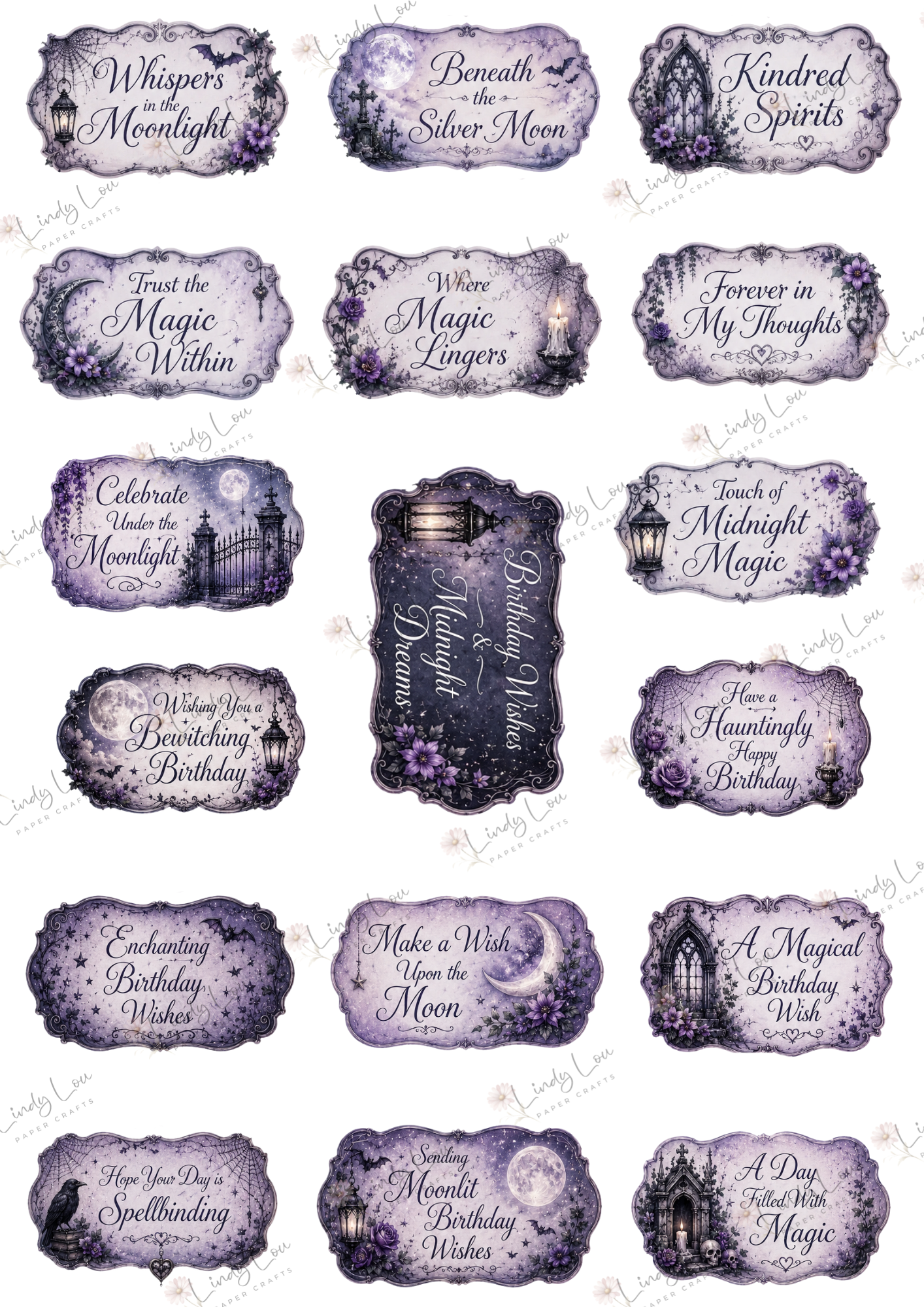 A6 Card Collection - Goth Girl Dreams