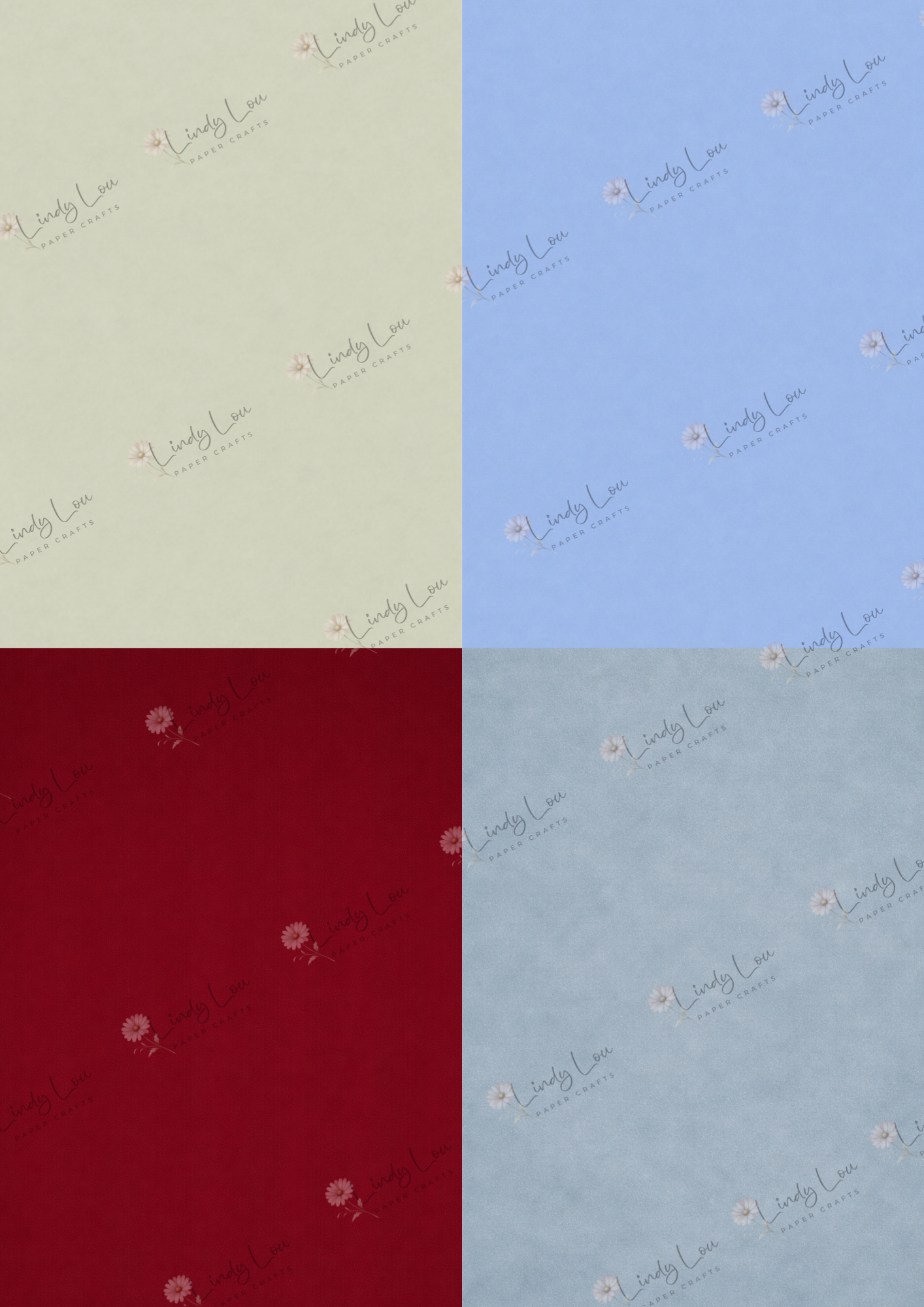 A6 Card Collection - Burgundy & Blue