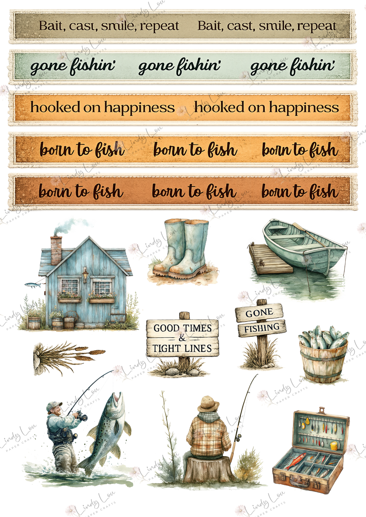A6 Card Collection - Gone Fishing