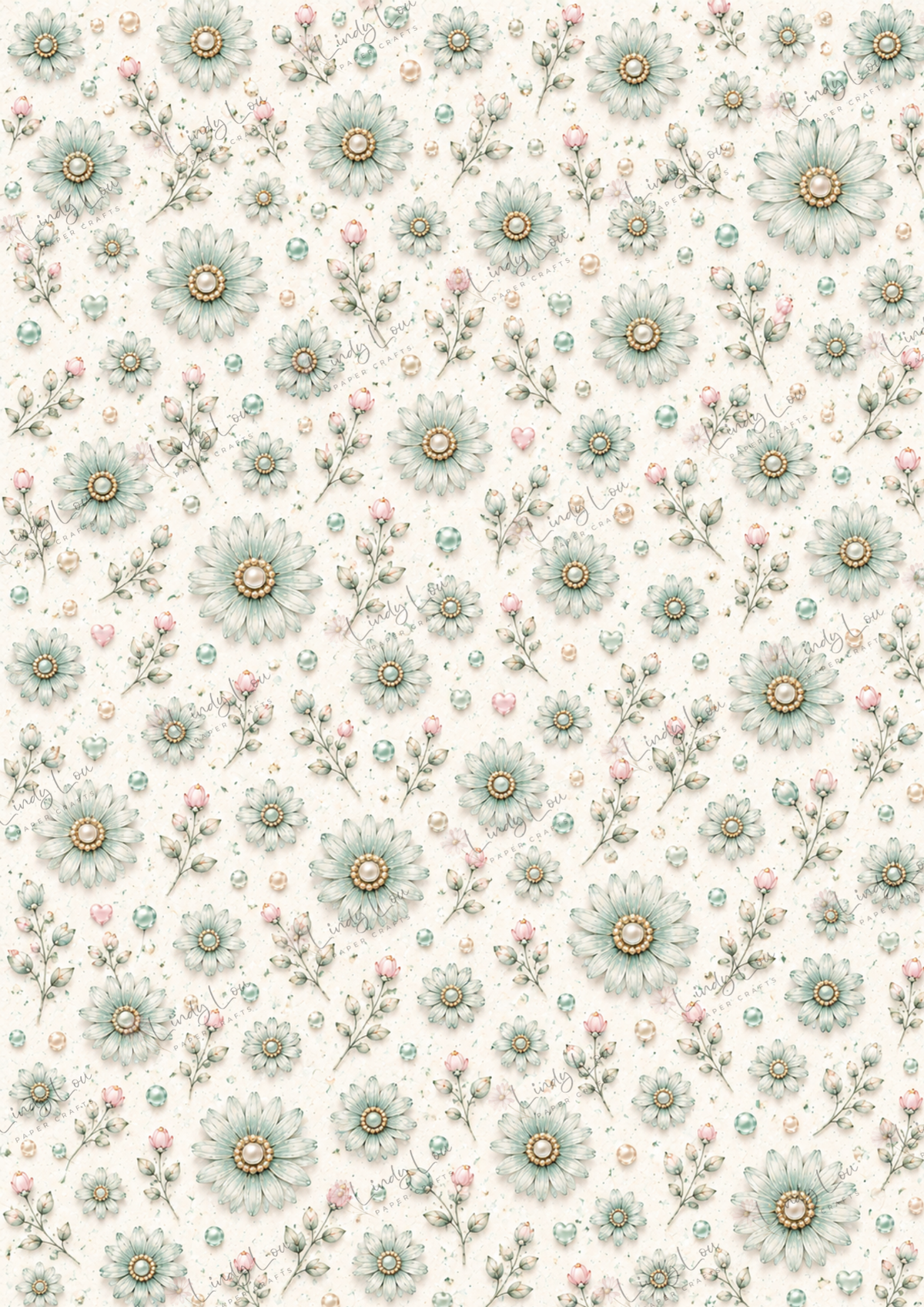 A4 Paper Pack - a Little bit of Pretty - Mint