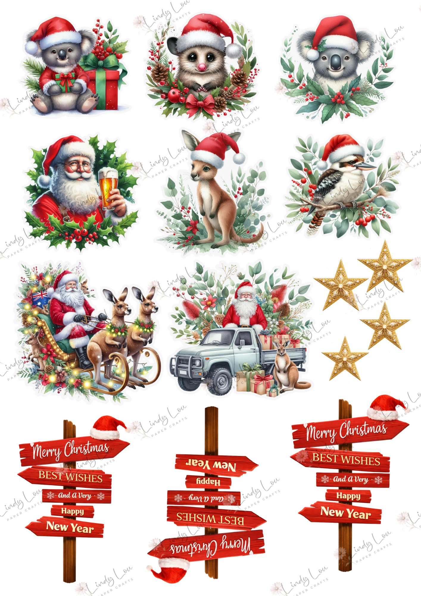 A6 Card Collection - Aussie Christmas