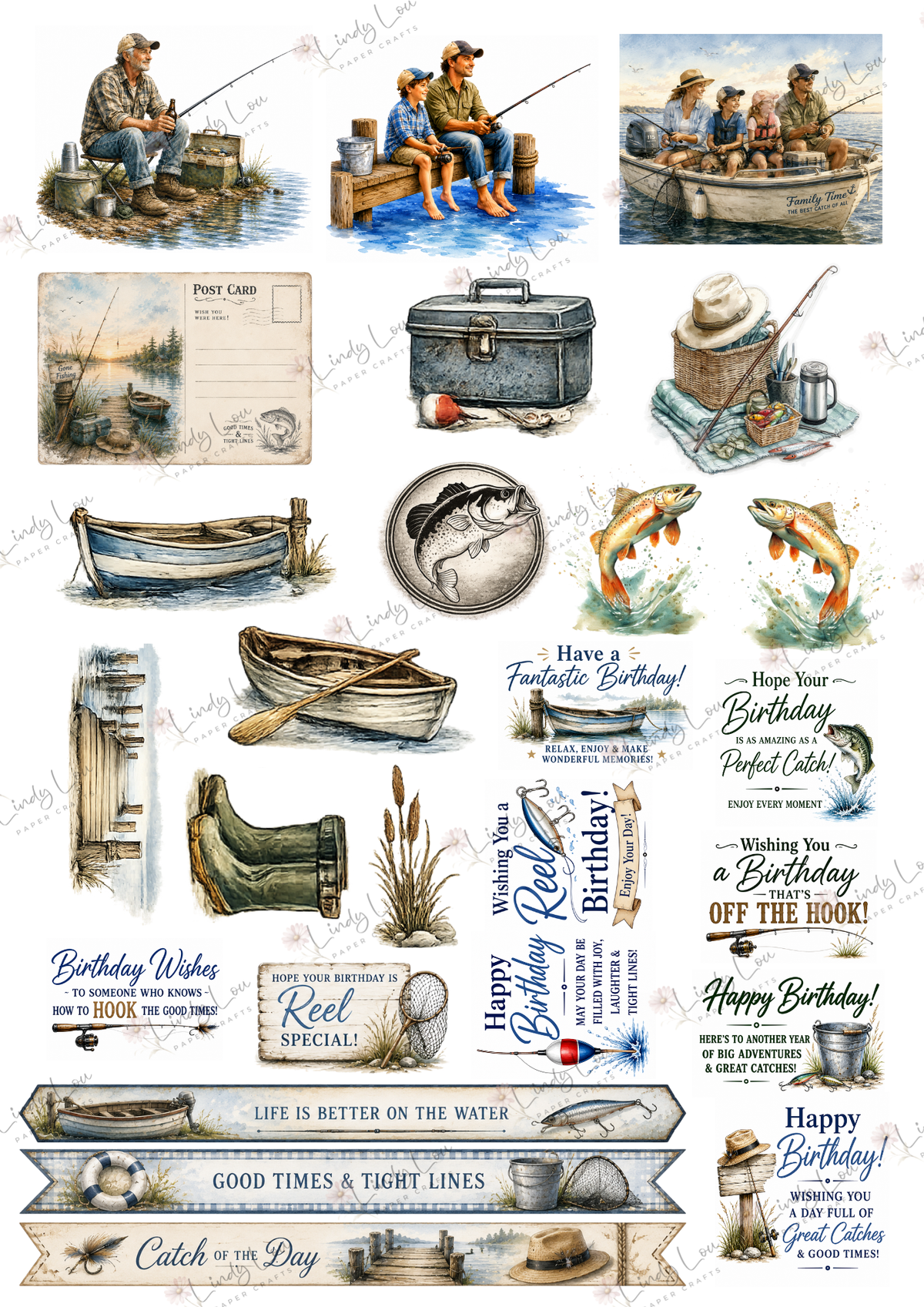 A6 Card Collection - Gone Fishing