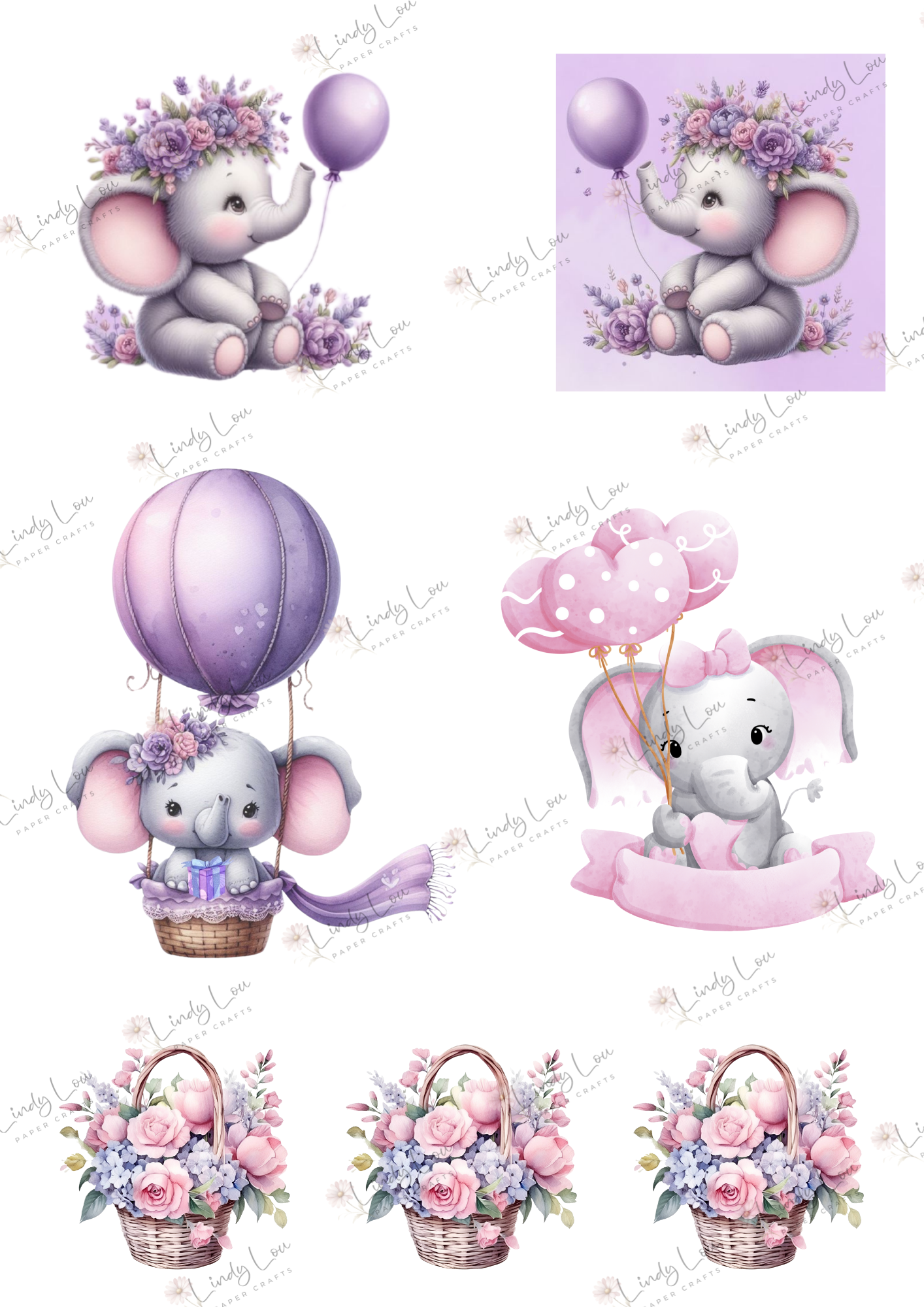 A4 Fussy Cut Sheets - Princess Ellie - Balloon Wishes