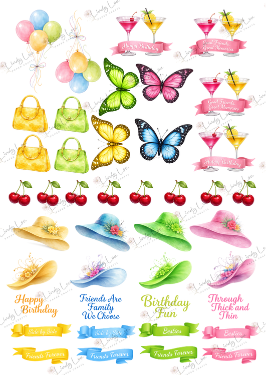 A4 Fussy Cut Sheets  - Absolutely Fabulous - A Touch of Fabulous