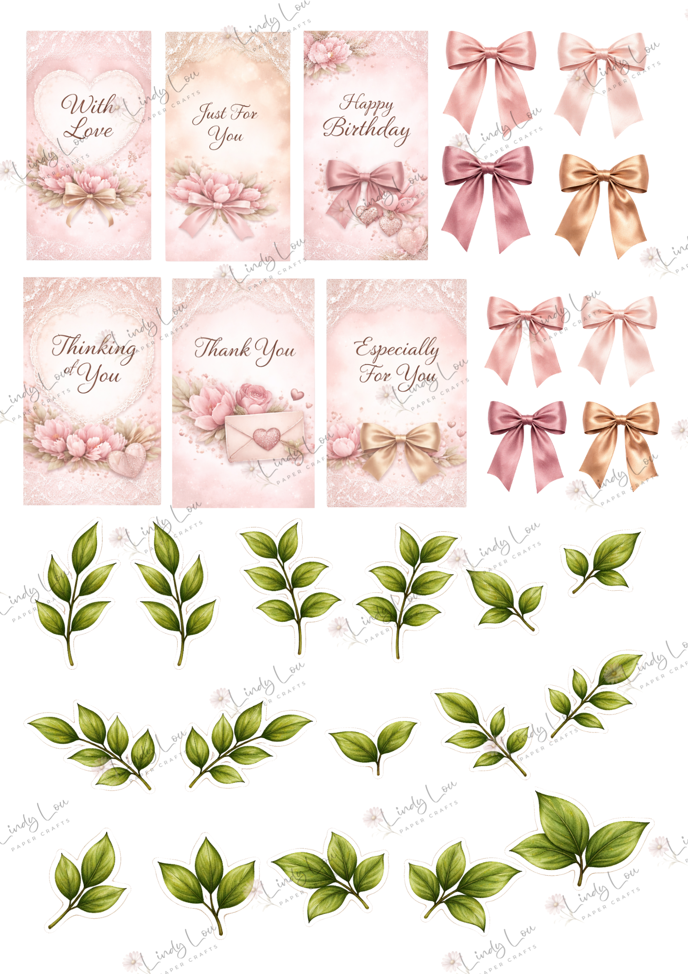 A4 Fussy Cut Sheets  - Mother's Day - Magnolia Accents