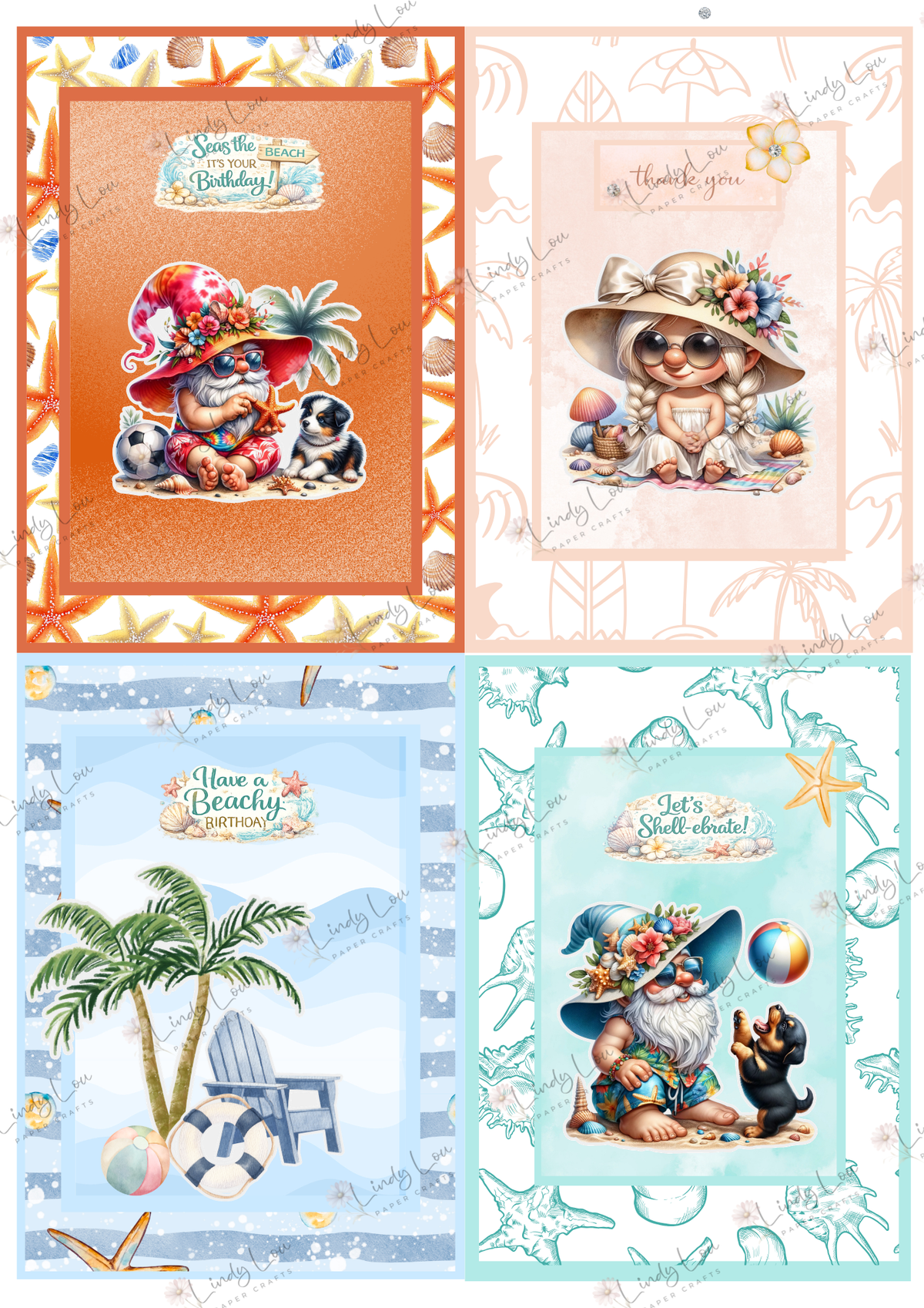 A6 Card Collection - Beach Day Buddies