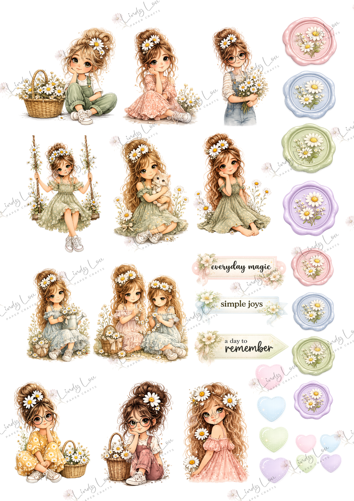 A6 Card Collection - Daisy Girls