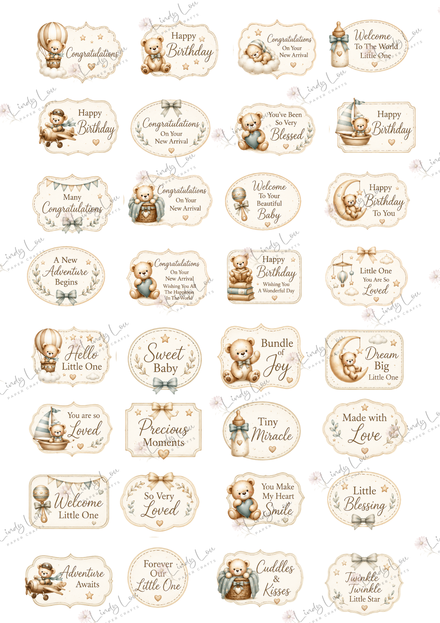 A6 Card Collection - Boho Baby