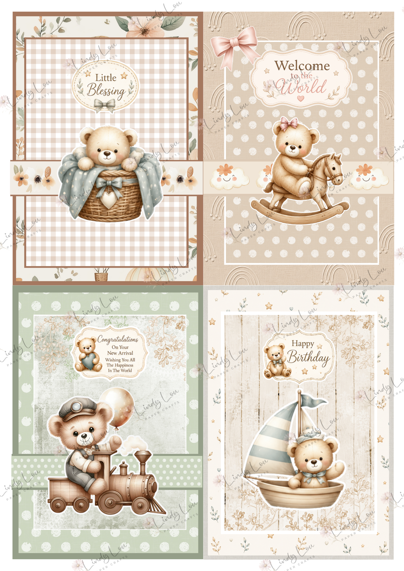 A6 Card Collection - Boho Baby
