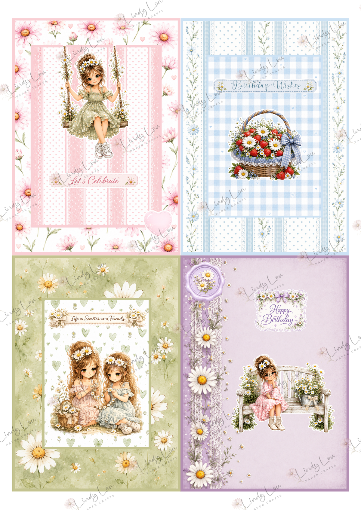 A6 Card Collection - Daisy Girls