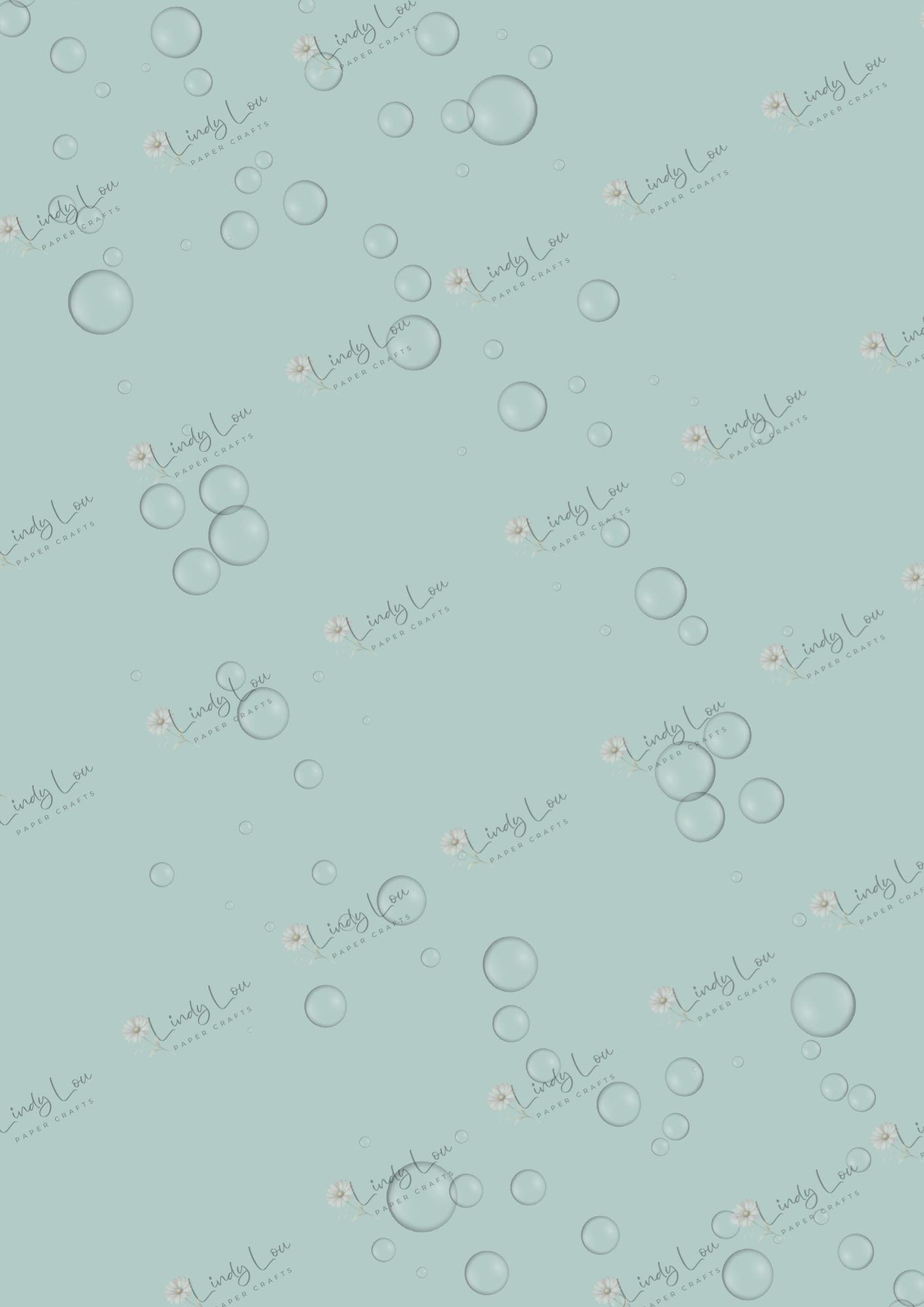 A4 Single Sheet - Gone Fishing - Raindrops