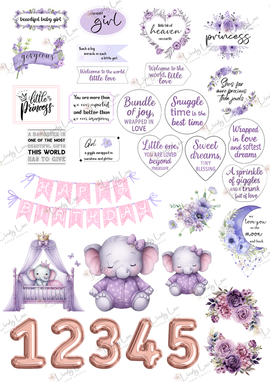 A4 Fussy Cut Sheets - Princess Ellie - Royal Whispers