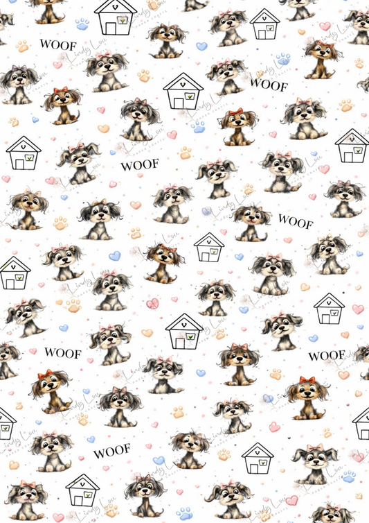 A4 Single Sheet - Pawsitively Adorable - Home is Where the Woof Is