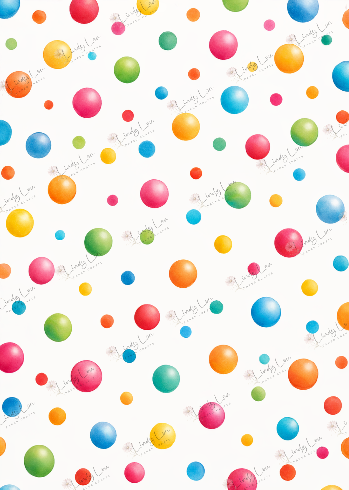 A4 Single Sheet - Birthday Giggles - Party Dots