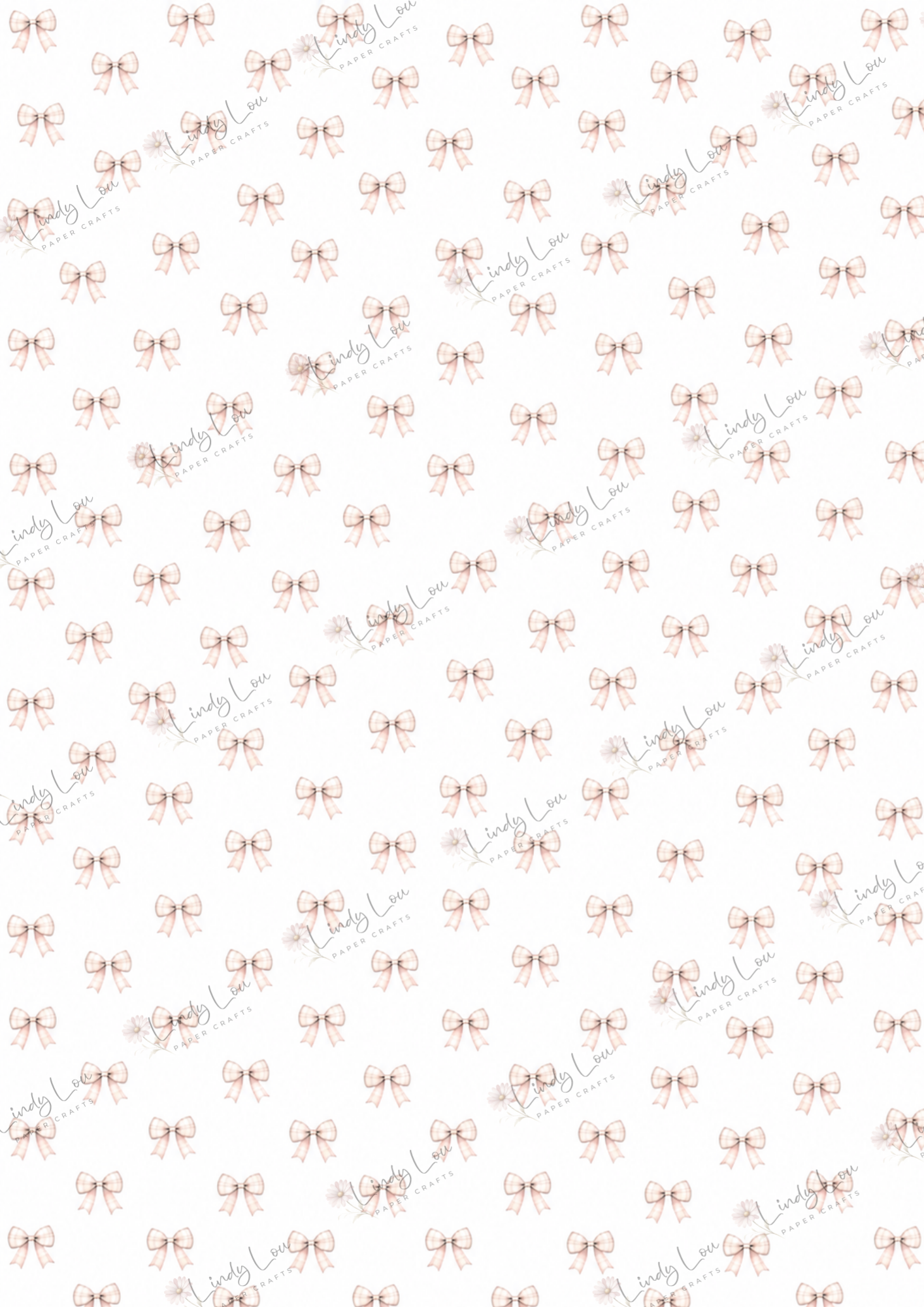 A4 Single Sheet - Little Goose Adventures - Pink Bow