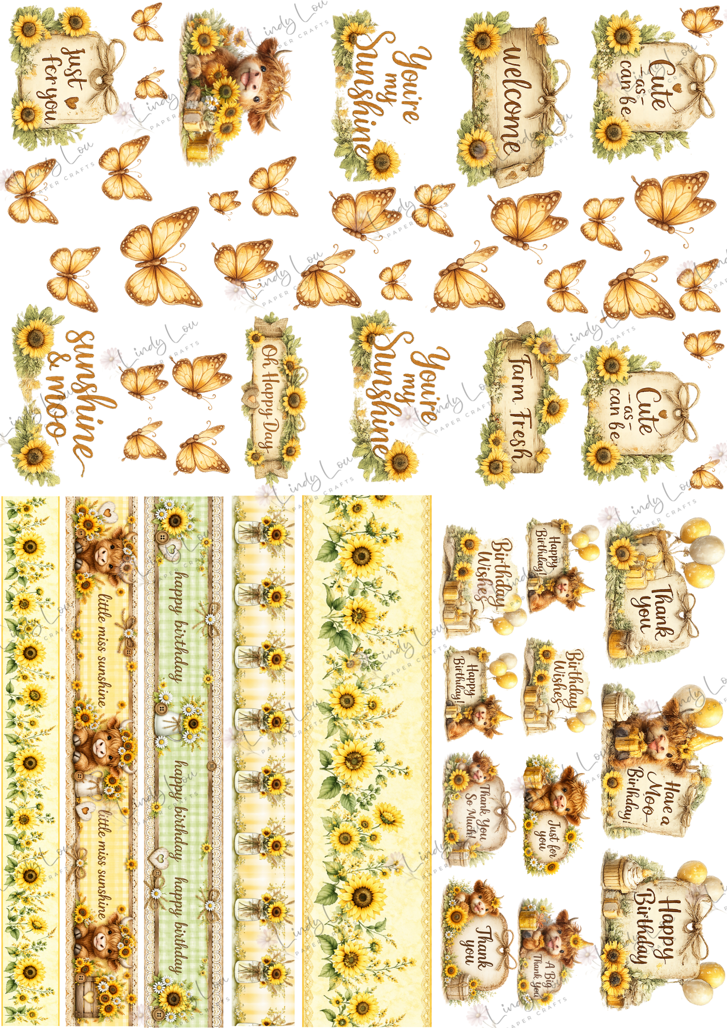 A4 Paper Collection - Sunshine & Moo