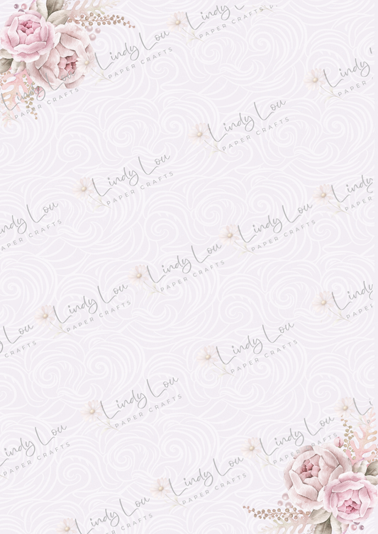 A4 Single Sheet - Tied with a Kiss -  Blush Whispers