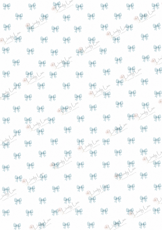 A4 Single Sheet - Little Goose Adventures - Blue Bow