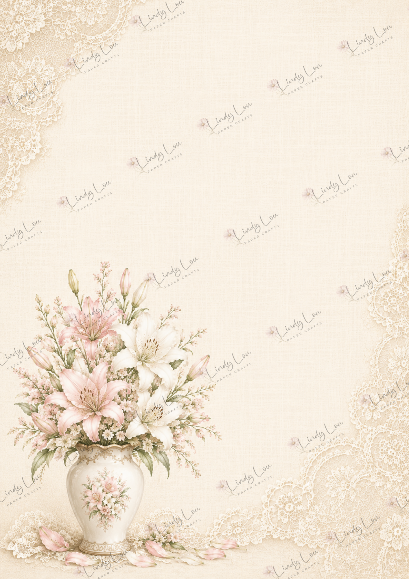A4 Single Sheet - Lily's Cottage - Pure Elegance