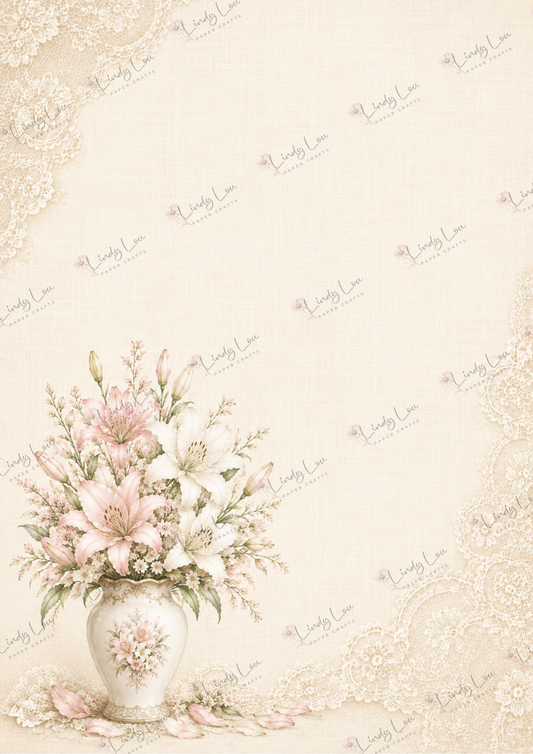 A4 Single Sheet - Lily's Cottage - Pure Elegance
