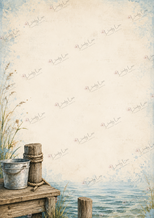A4 Single Sheet - Gone Fishing - Shoreline Serenity