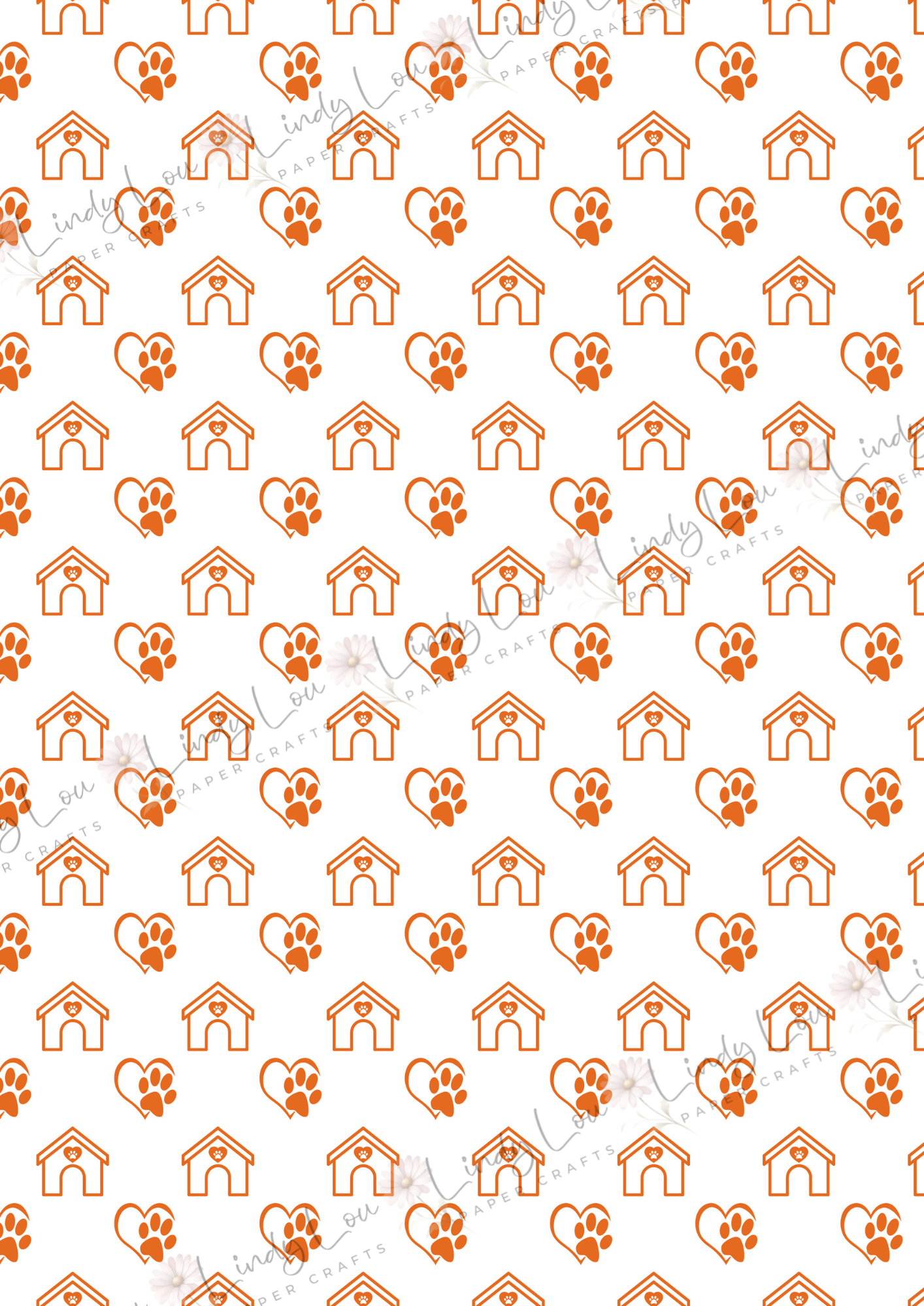 A4 Single Sheet - Paws & Whiskers - Home Is Where the Paw Is