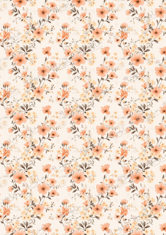 A4 Single Sheet - Teacup Garden - Cottage Florals