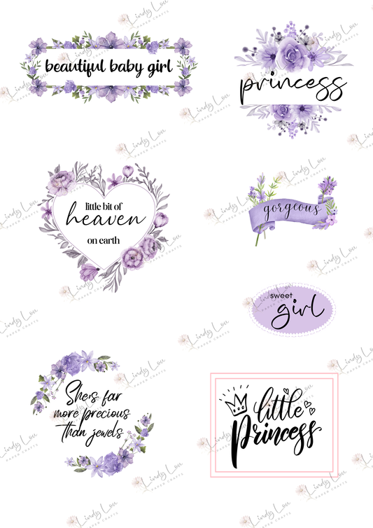 A4 Fussy Cut Sheets - Princess Ellie - Royal Whispers