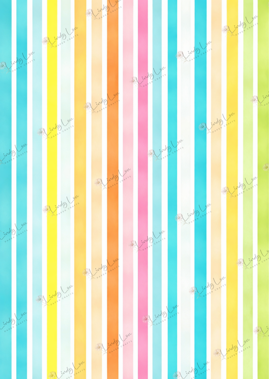 A4 Single Sheet - Surf's Up - Boardwalk Stripes