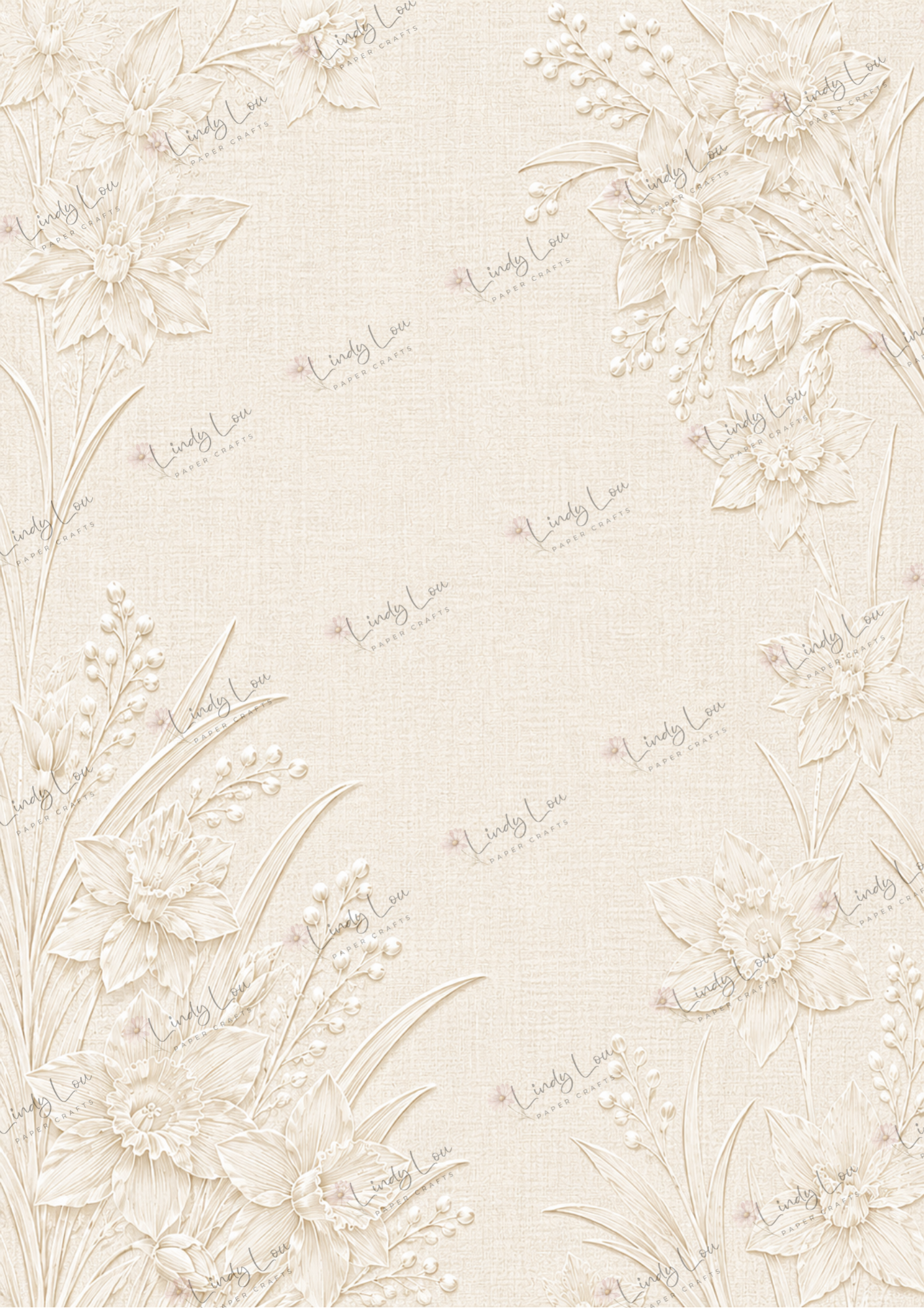 A4 Single Sheet - Mum's Daffodils - Daffodil Impressions