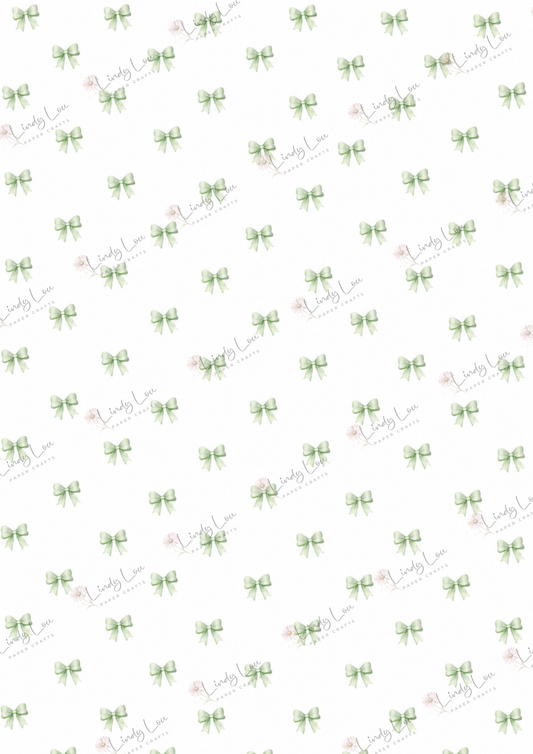 A4 Single Sheet - Little Goose Adventures - Green Bow