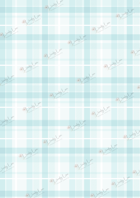 A4 Single Sheet - Softly Spoken -  Ocean Linen Check
