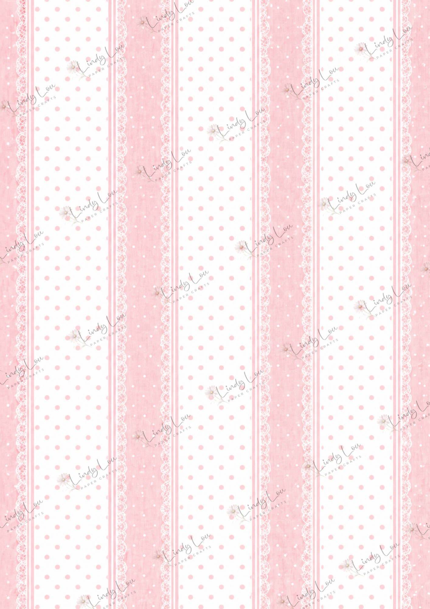 A4 Single Sheet - Daisy Girls - Pink Dot Delight