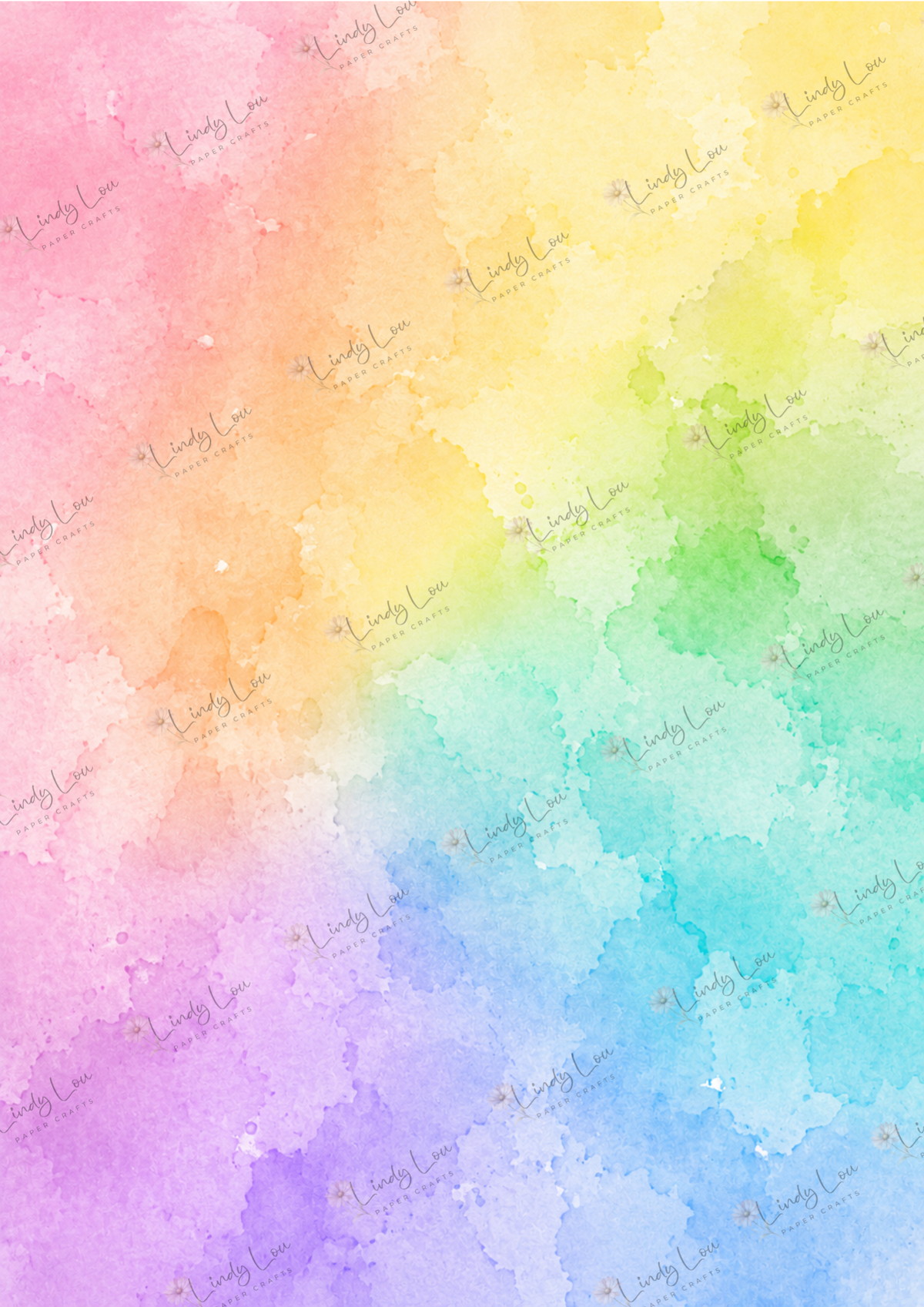 A4 Single Sheet - Butterfly Kisses & Quirky Wishes - Rainbow Whispers