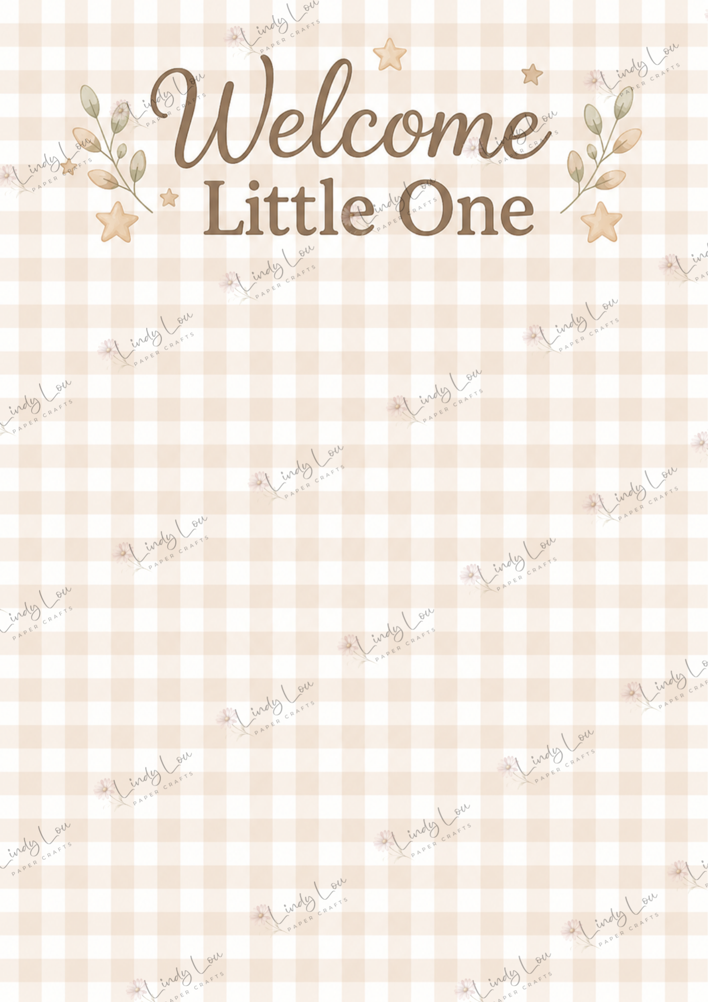 A4 Single Sheet - Boho Baby - Welcome Little One