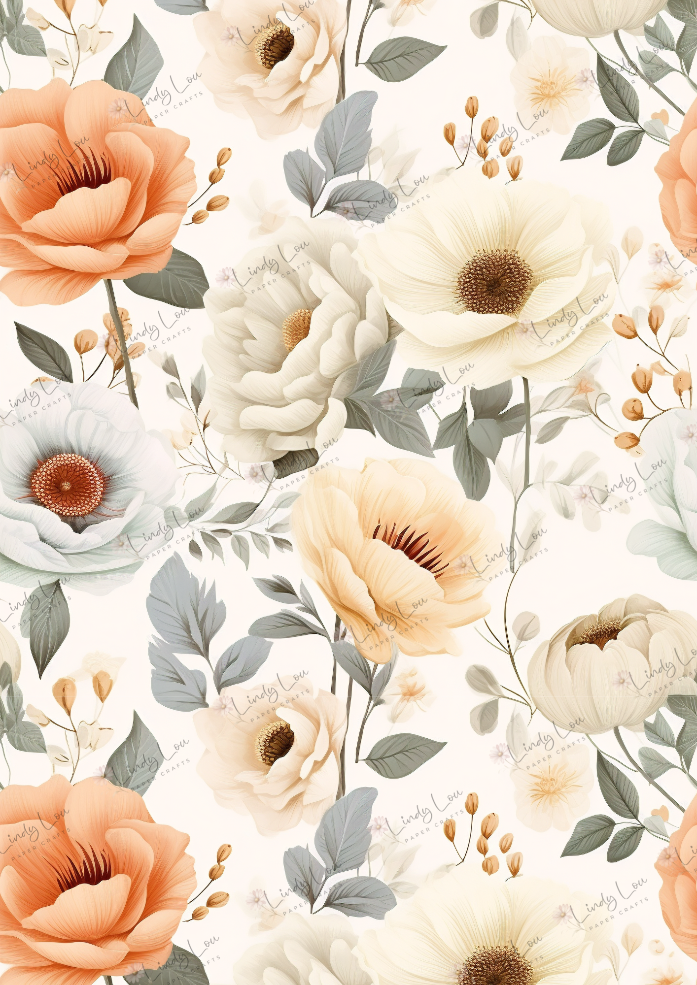 A4 Single Sheet - Teacup Garden - Garden Grace