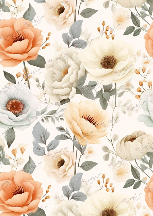 A4 Single Sheet - Teacup Garden - Garden Grace