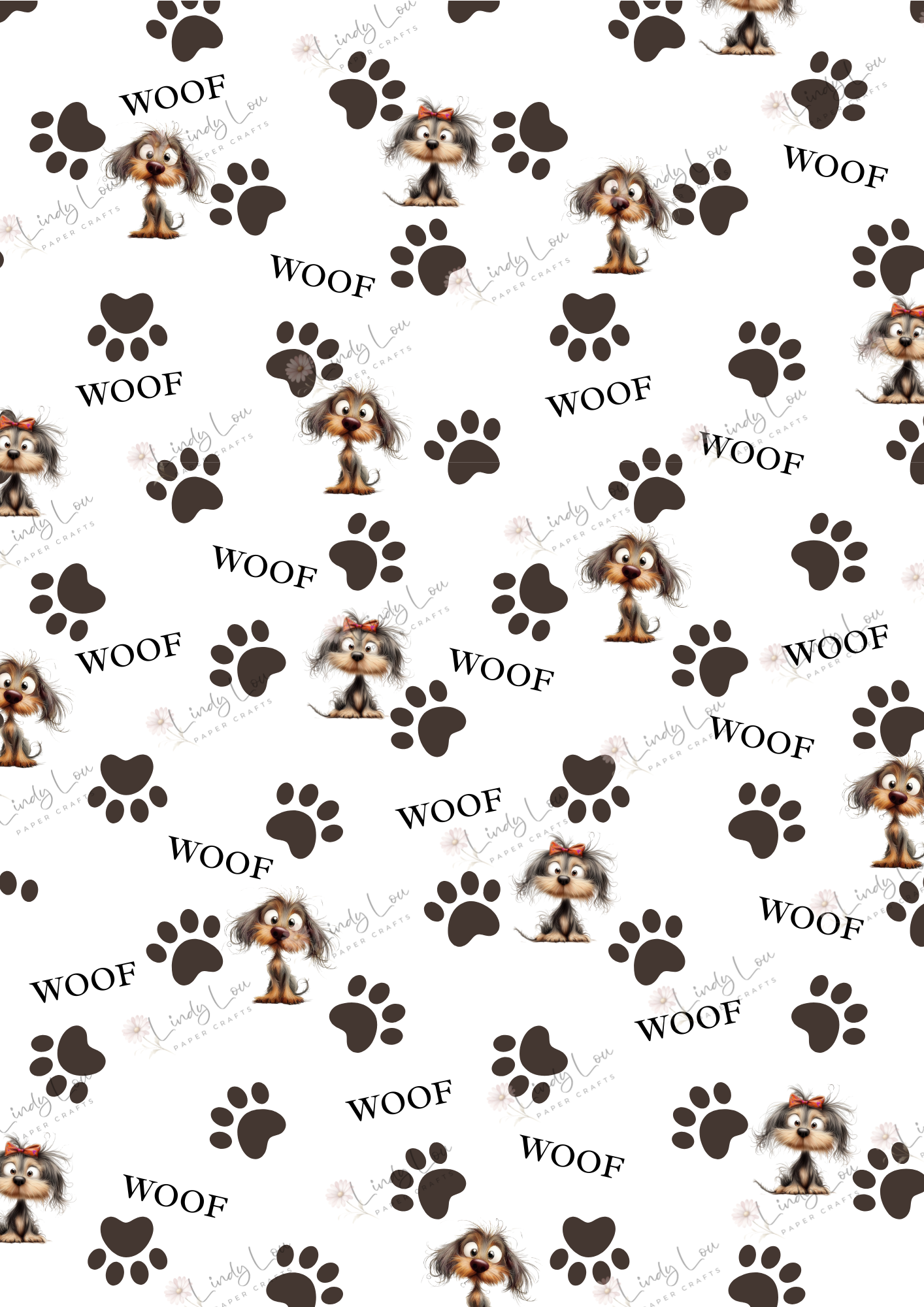A4 Single Sheet - Pawsitively Adorable - Tail Waggin’ Cute