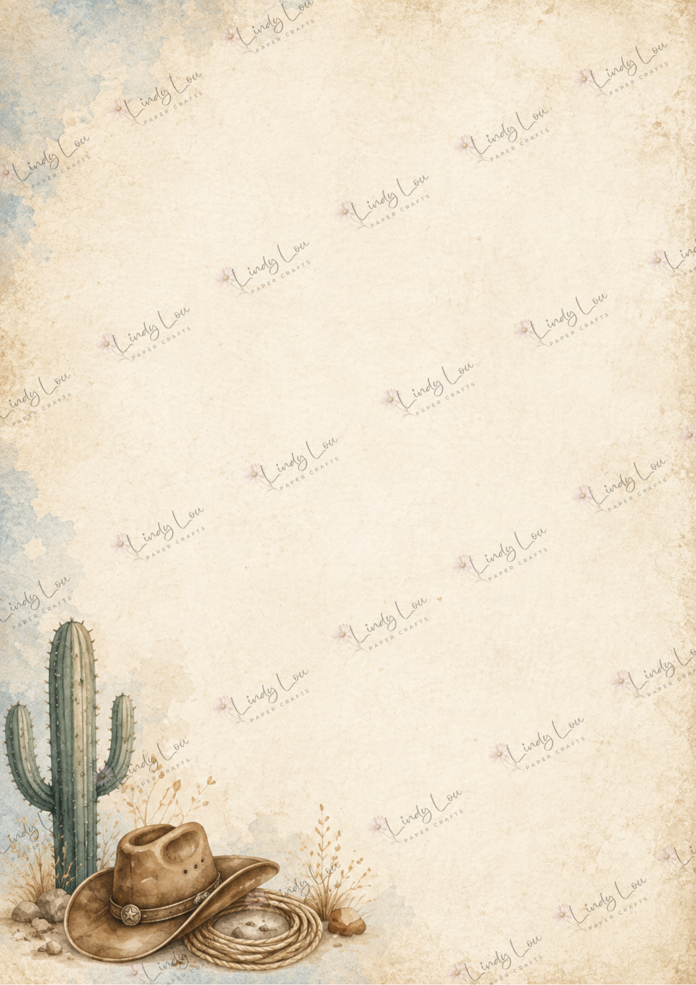 A4 Single Sheet - Giddy up Cowboy - Desert Sands