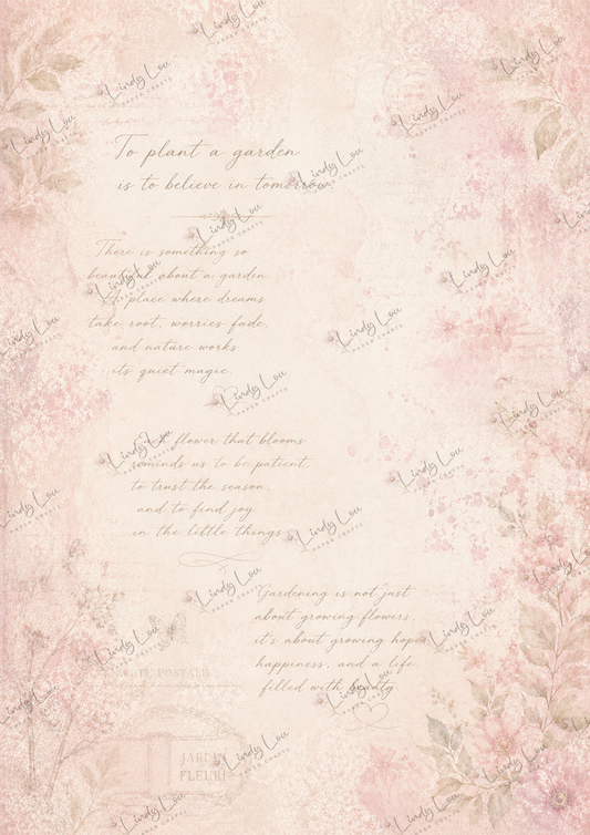 A4 Single Sheet - Blooming Grace - A Garden's Story