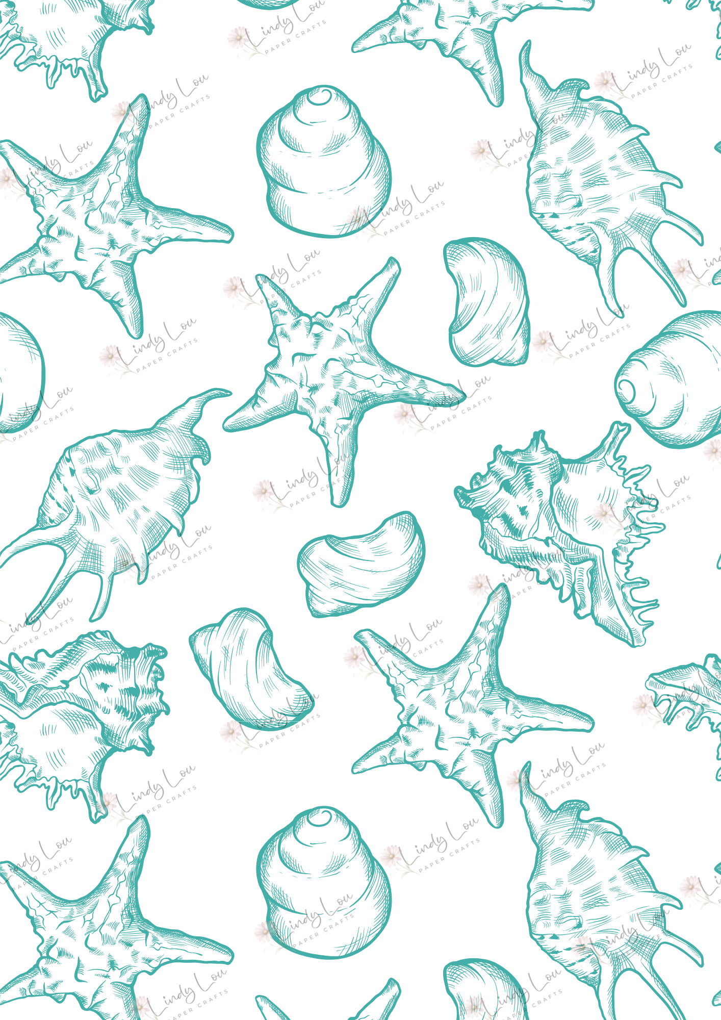 A4 Single Sheet - Beach Day Buddies -  Ocean Treasures