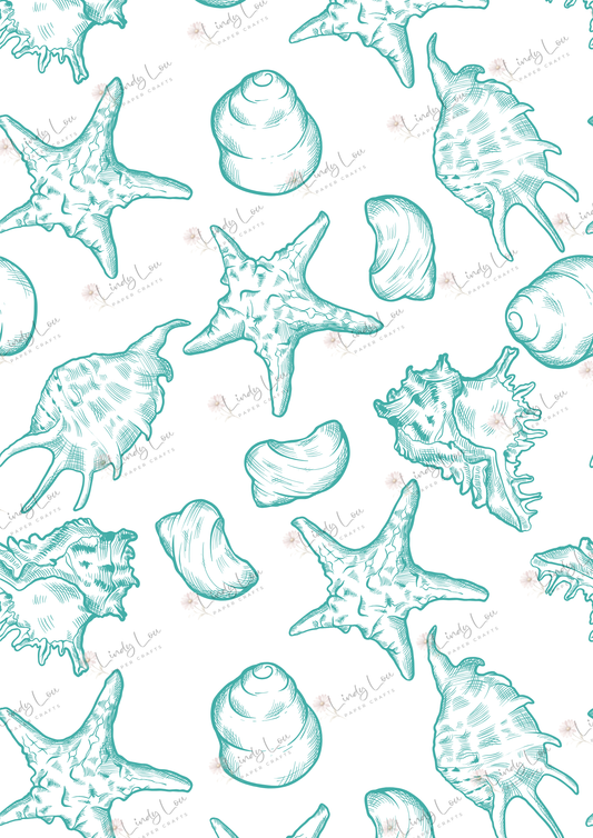 A4 Single Sheet - Beach Day Buddies -  Ocean Treasures